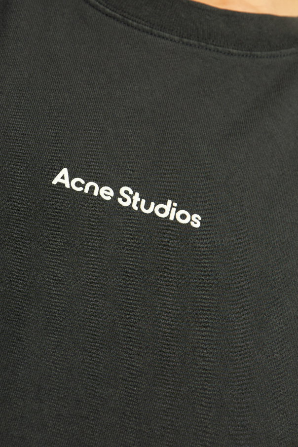 Black T - shirt with logo Acne Studios